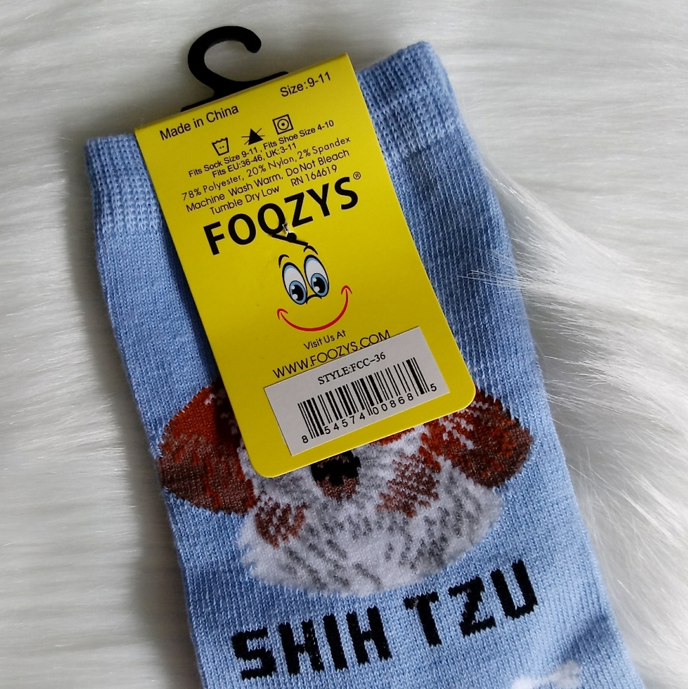 Foozys Shih Tzu Novelty Crew Socks - Picture 3 of 5